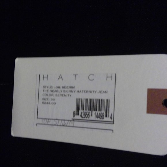HATCH "Nearly Skinny Maternity Jeans"; SZ 30, Color 'SERENITY' - Picture 5 of 7